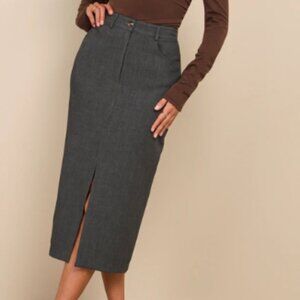 Lulu's Medium Gray Skirt Never Worn With Tags